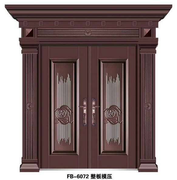 鋅合金門多少錢一平方整板模壓